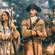 Sacagawea telling Lewis and Clark how to get back east.